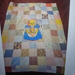 vintage handmade holly hobby two side quilt
